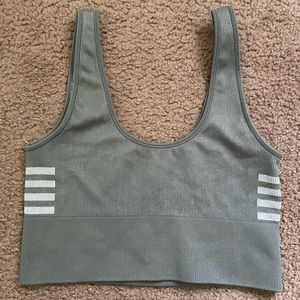 Outdoor Voices Seamless Longline Gray Sports Bra - size M